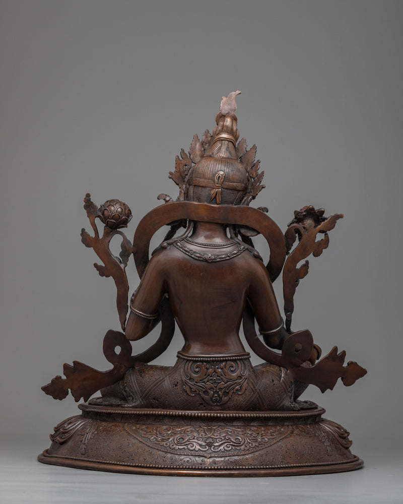 Oxidized Green Tara Statue | Elevate Your Space with Spiritual Sculpture