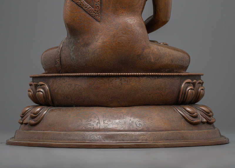 Amitabha Buddha Oxidized Copper Statue | Encounter Serenity with our Handmade Sculpture