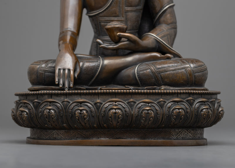 Oxidized Copper Antique Shakyamuni Buddha Statue | Bask in Enlightenment with our Buddha Statue