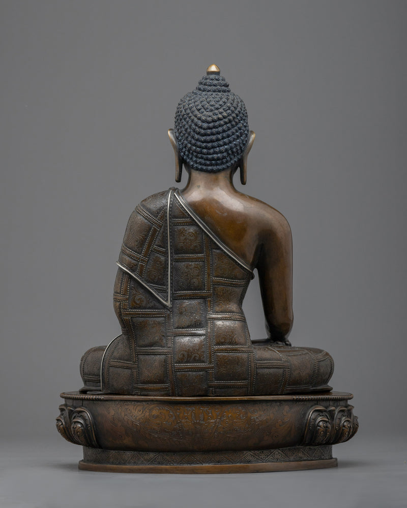 Oxidized Copper Antique Shakyamuni Buddha Statue | Bask in Enlightenment with our Buddha Statue