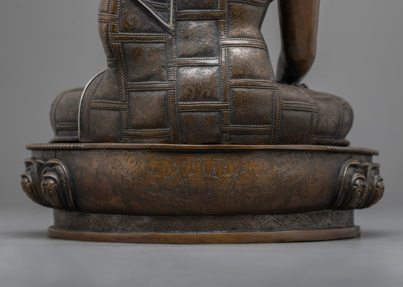 Oxidized Copper Antique Shakyamuni Buddha Statue | Bask in Enlightenment with our Buddha Statue