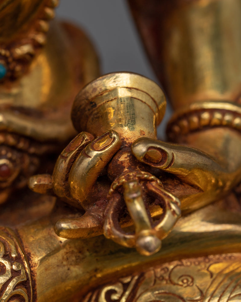 Vajrasattva holding Vajra and Bell Statue | Immerse in Divine Purity with Buddhist Sculpture