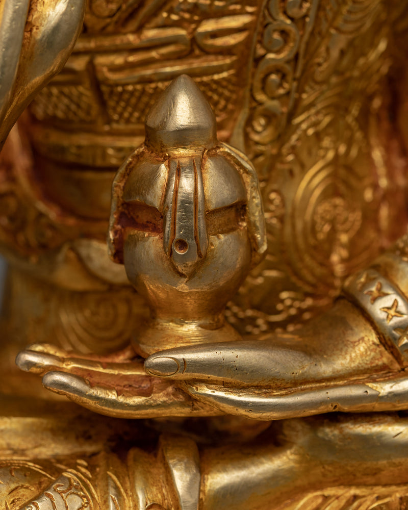 Elevate Your Home Shrine with our Tsongkhapa Sculpture | Himalayan Artwork