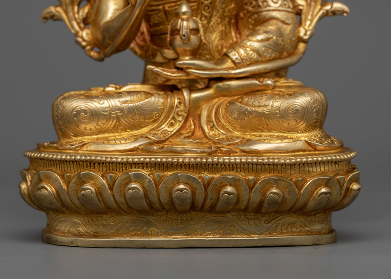 Elevate Your Home Shrine with our Tsongkhapa Sculpture | Himalayan Artwork