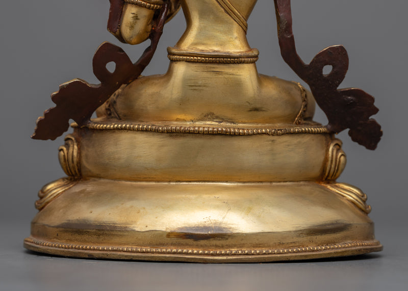 Usher in Wisdom with our Manjushri Buddhist Statue | Himalayan Gold Gilded Art