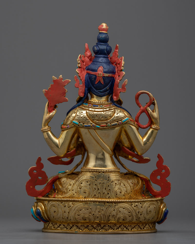 Chenrezig Deity of Compassion Statue | Himalayan Religious Art