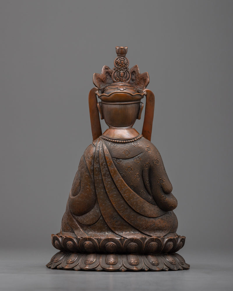 Ksitigarbha Bodhisattva Statue | Embrace Serenity with our Oxidized Sculpture