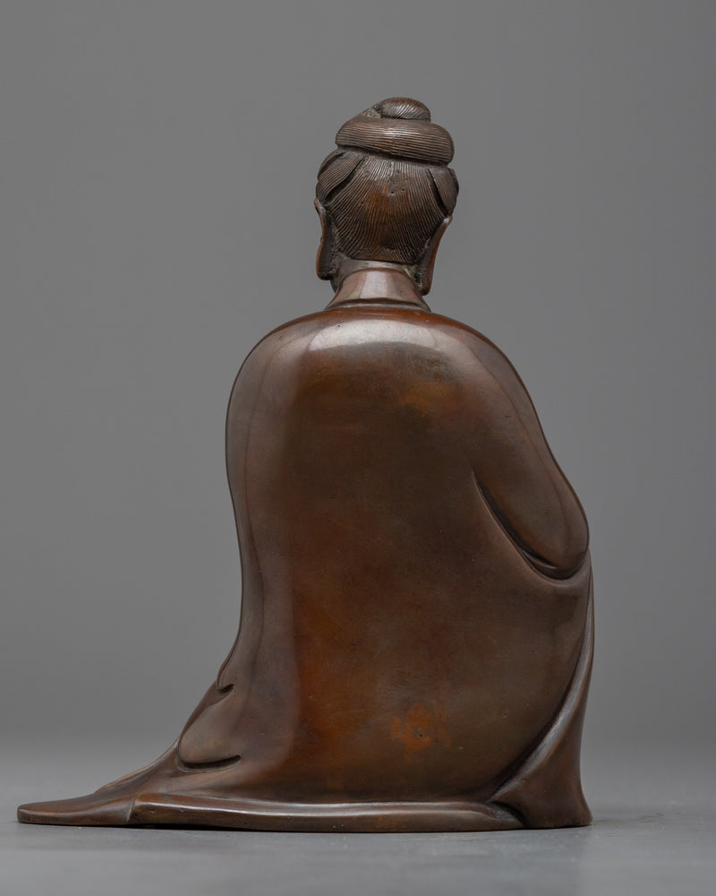 Immerse in Compassion with our Guanyin Statue | Oxidized Copper Statue For Meditation