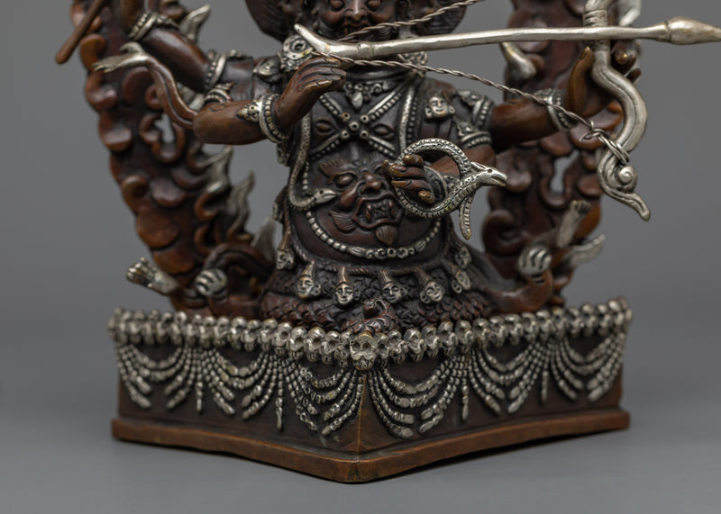 The Ekajati, Rahula, and Dorje Legpa Copper Statue Set | Discover Wisdom and Protection