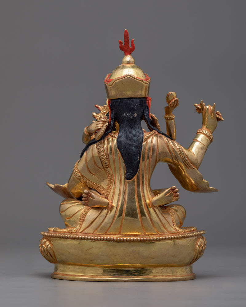 Impeccable Unity: Guru Rinpoche and Consort Sculpture | Himalayan Buddhist Art