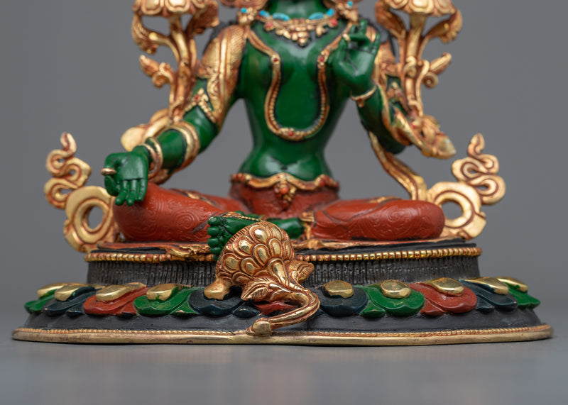 Our Green Tara with Flowers Sculpture | Engage in Spirituality