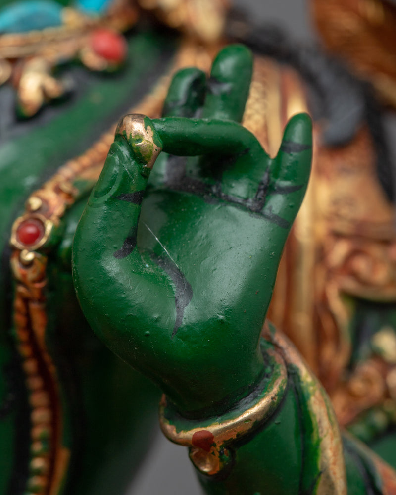 Our Green Tara with Flowers Sculpture | Engage in Spirituality