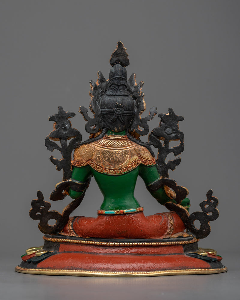 Our Green Tara with Flowers Sculpture | Engage in Spirituality