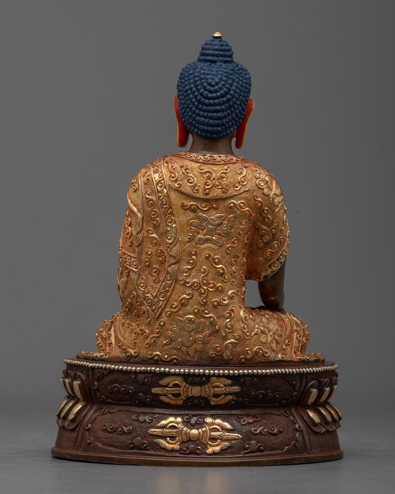 Shakyamuni Buddha on Lotus Seat Statue | Buddhist Sacred Sculpture