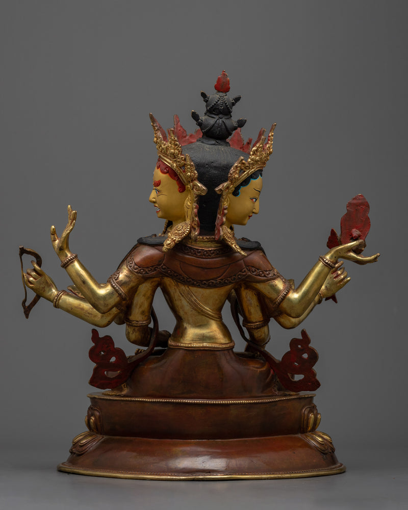 Namgyalma Puja Statue | Himalayan Gold Painted Sculpture