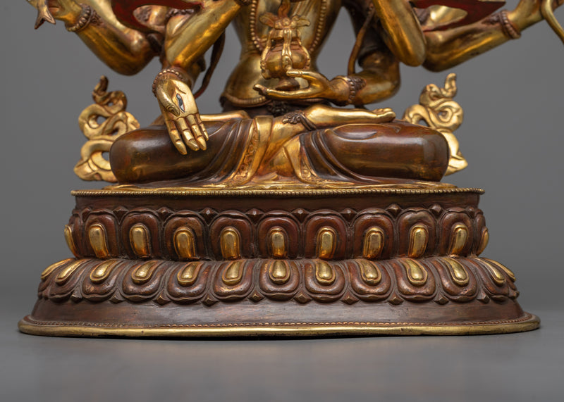 Namgyalma Puja Statue | Himalayan Gold Painted Sculpture