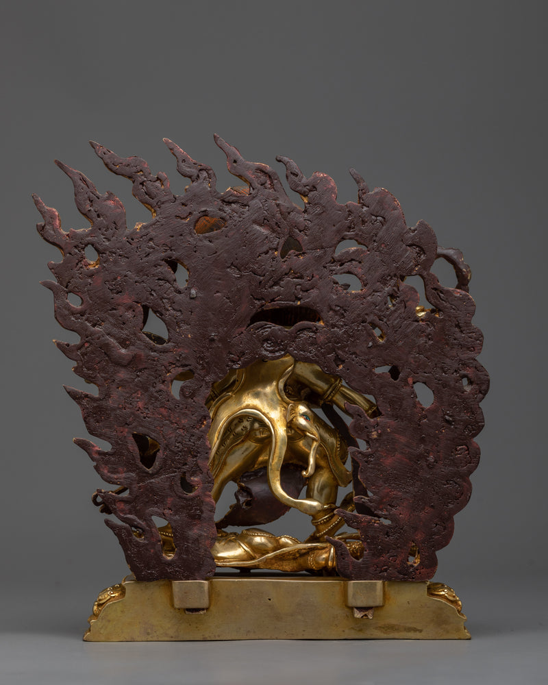 6-Armed Buddha Mahakala Statue | Golden Glory of Tibetan Craftsmanship