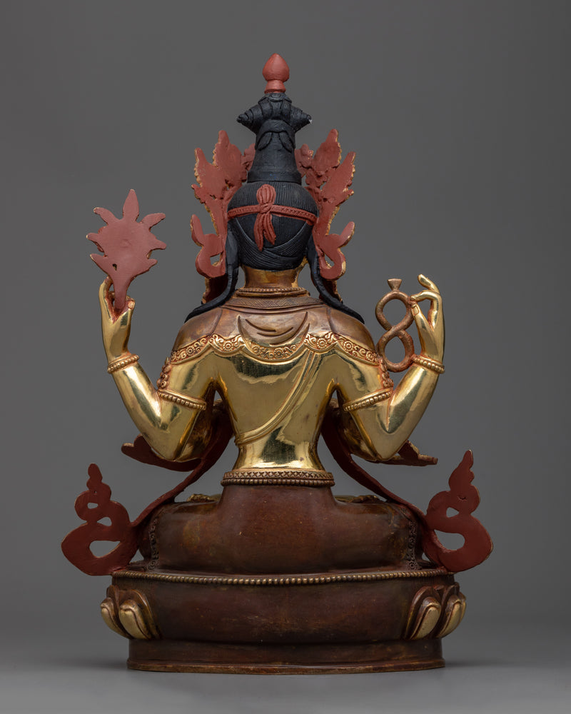 Avalokiteshvara Chenrezig Mantra Statue | A Beacon of Compassion and Grace