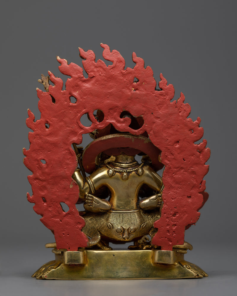 4-Armed Mahakala with Consort | A Dual Display of Divine Devotion