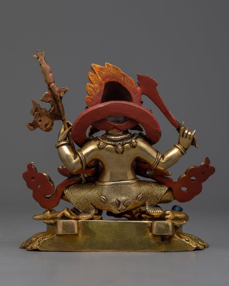 4-Armed Mahakala Mantra Statue | The Harmonic Convergence of Power and Peace