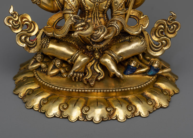 4-Armed Mahakala Mantra Statue | The Harmonic Convergence of Power and Peace