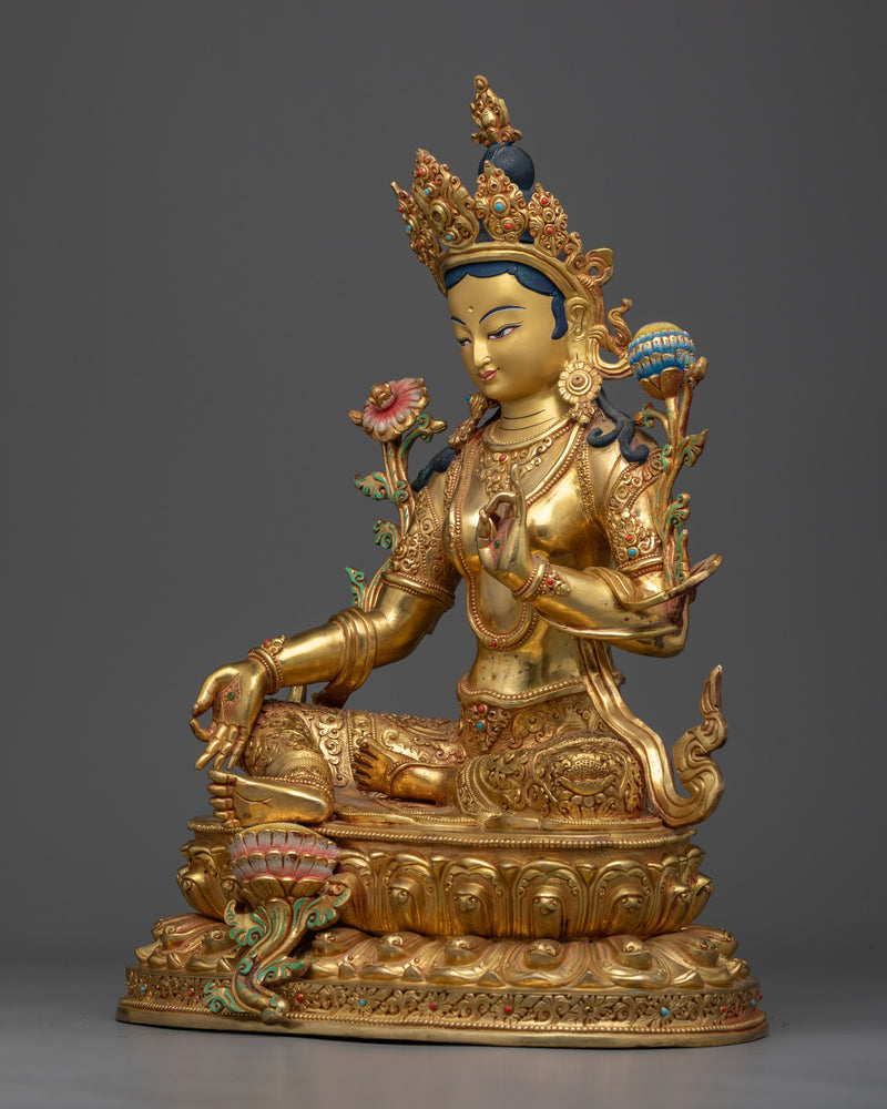 green-tara-deity-statue