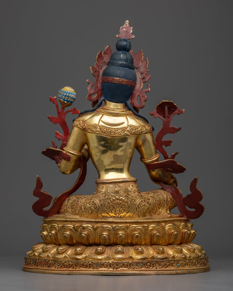 Green Tara Deity Statue | Compassion Embodied