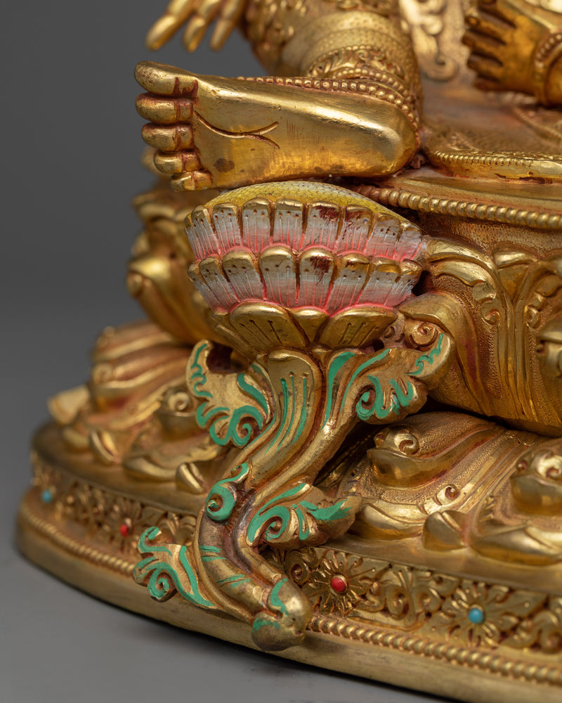 Green Tara Deity Statue | Compassion Embodied