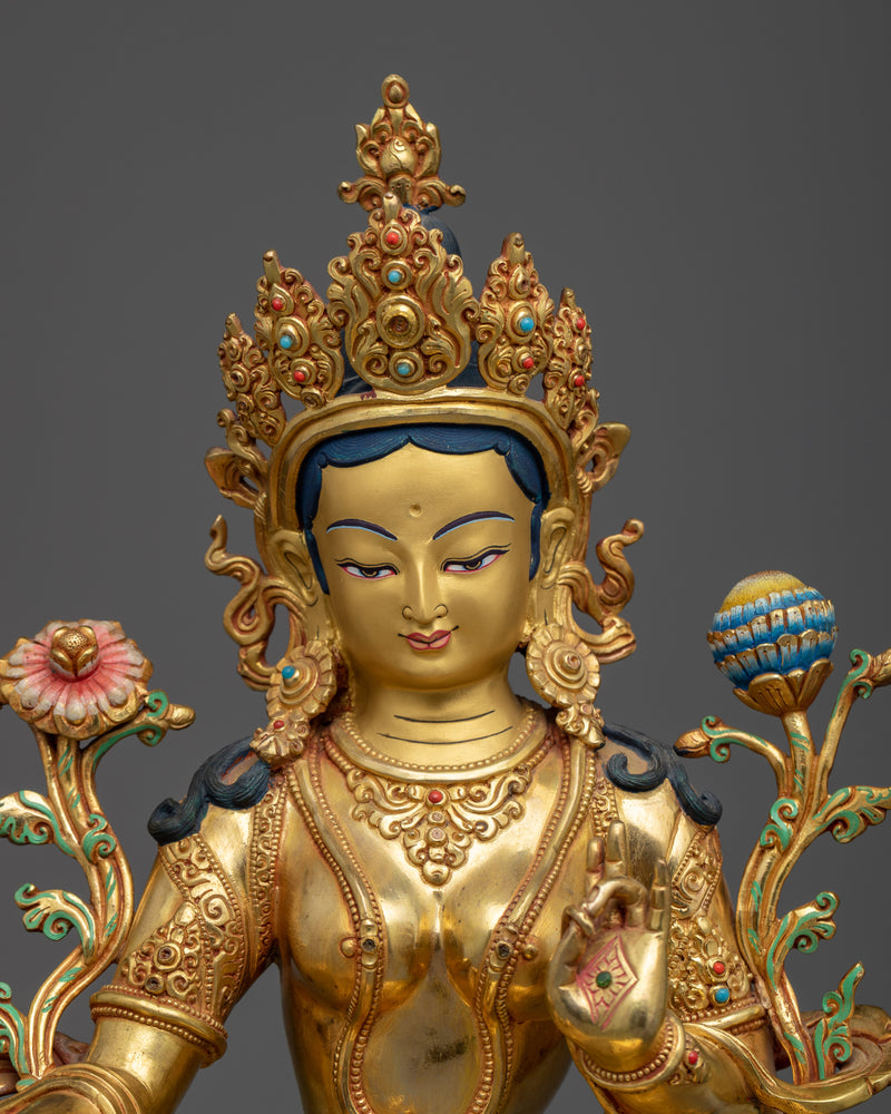 green-tara-deity-statue