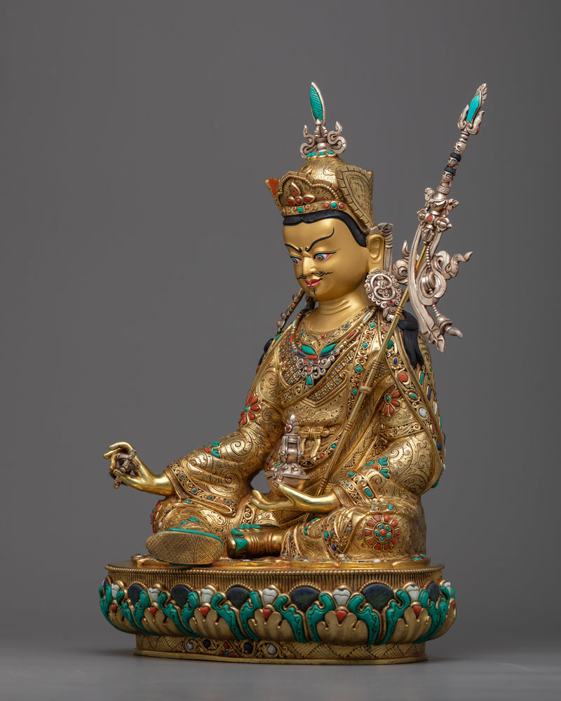 Guru Rinpoche Premium Statue | Lotus Born Master of Tantric Buddhism