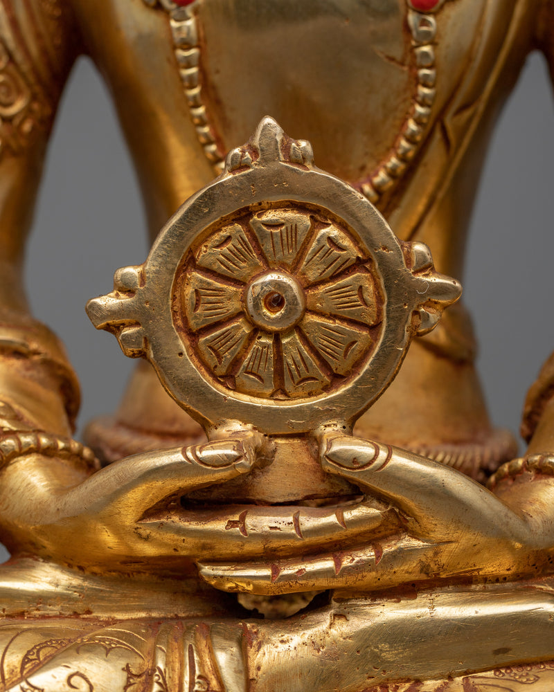 Mantra Vairocana Buddha Statue | A Beacon of Golden Elegance