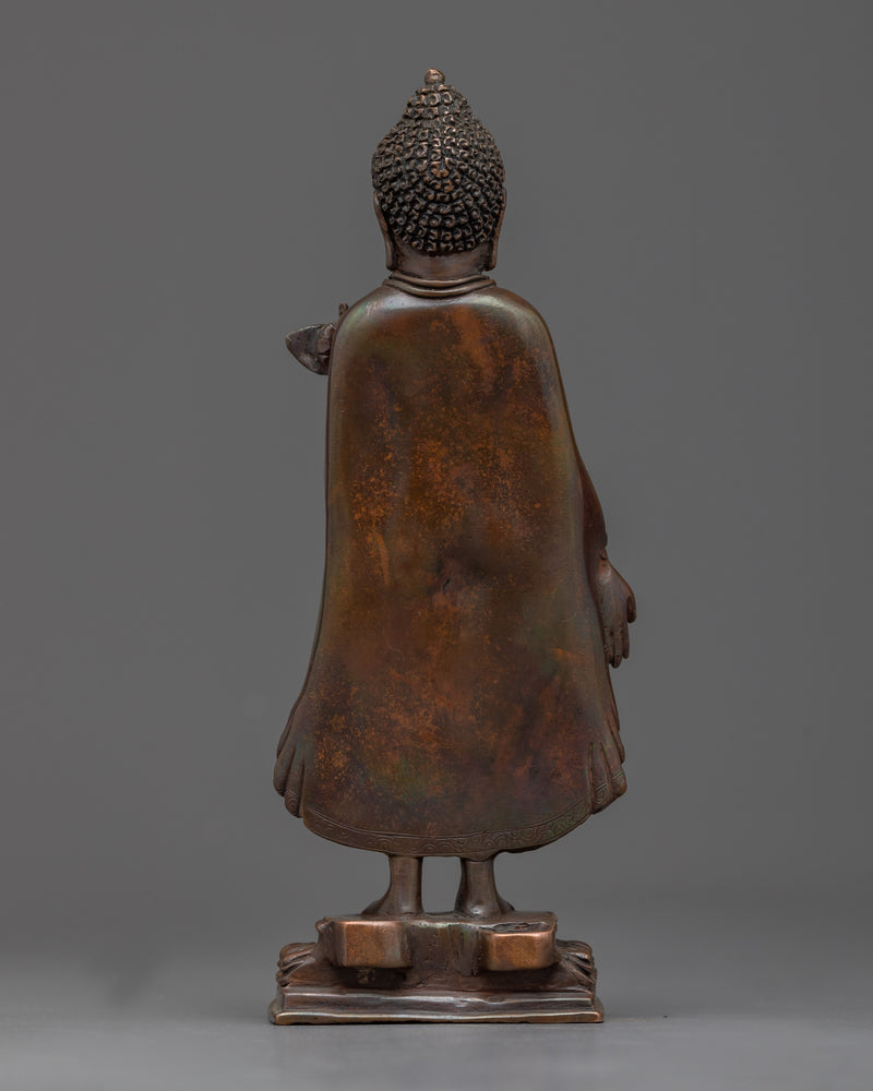 Standing Shakyamuni Buddha Copper Statue | The Beacon of Enlightenment