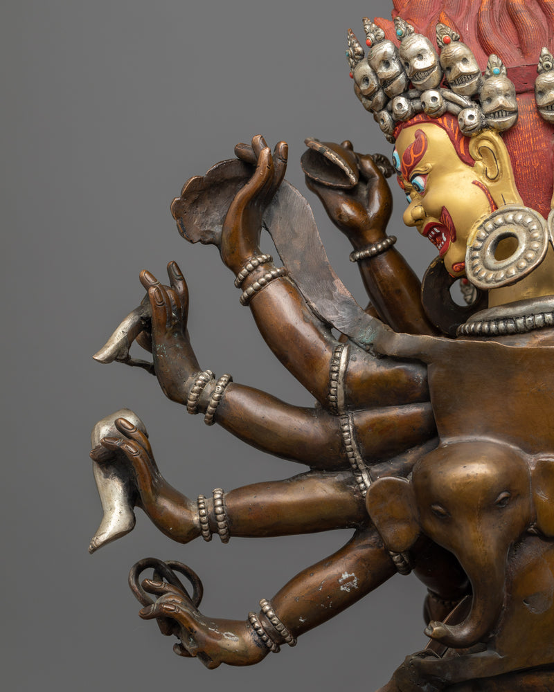 14-Arms Mahakala & Consort | Majestic Spiritual Harmony