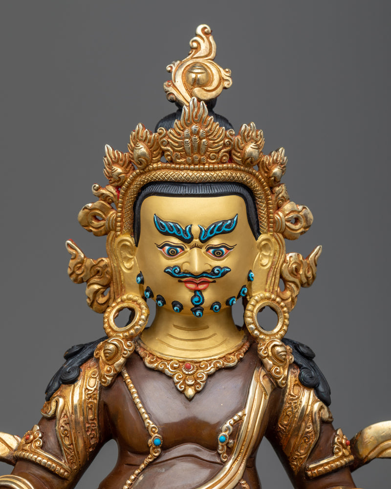 Yellow Dzambala Statue | Beacon of Prosperity and Grace