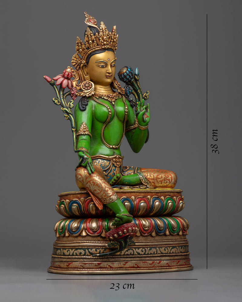 green tara buddha statue gift