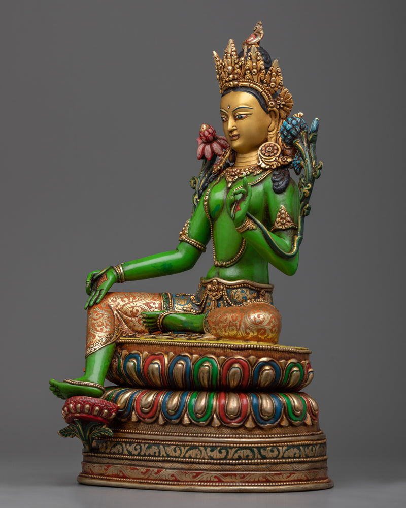 green tara buddha statue gift