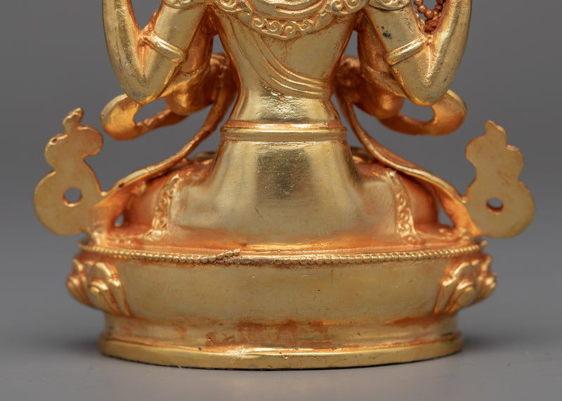 Miniature Chenrezig Statue | Embodiment of Compassion