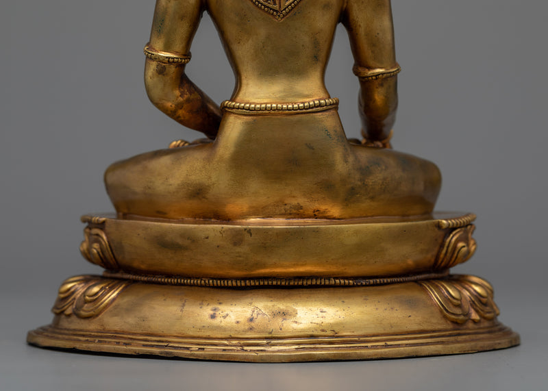 Crown Shakyamuni Buddha Statue For Shrine | Serene Guardian for Your Shrine