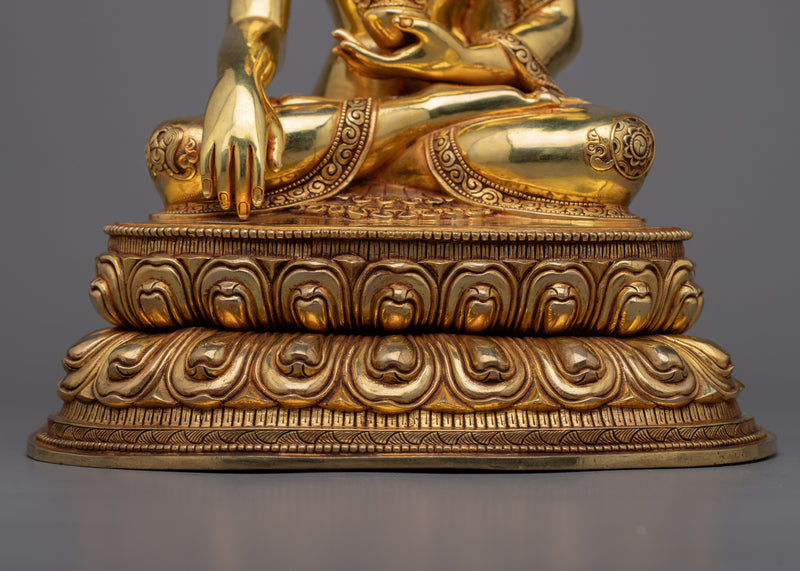 Tibetan Shakyamuni Buddha Lustrous Figurine | Serenity Redefined