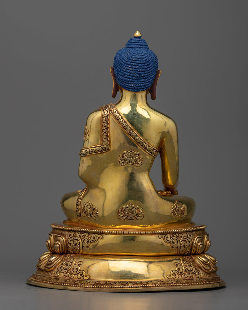 Tibetan Shakyamuni Buddha Lustrous Figurine | Serenity Redefined