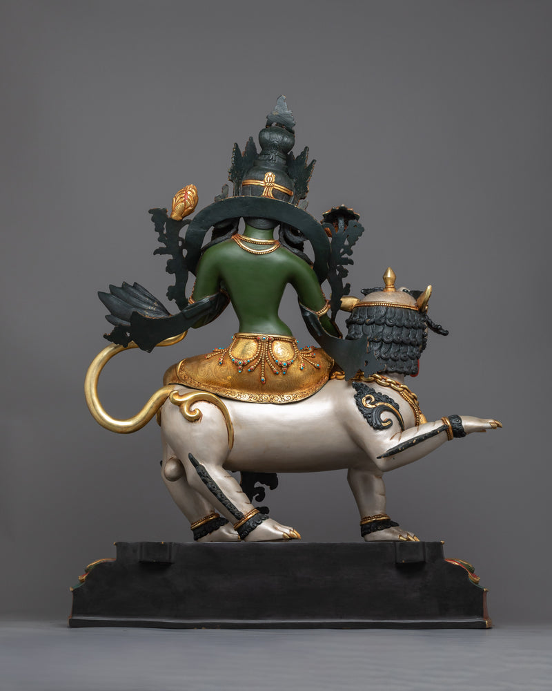 Green Tara Female Buddha Rupa | Tibetan: Sgrol-ljang Statue