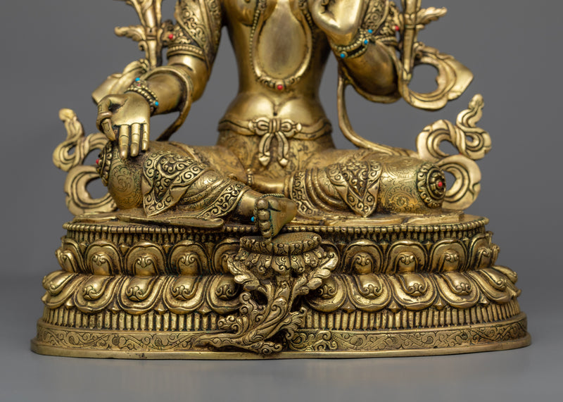 The Divine Embrace of the Green Tara Retreat Statue | Himalayan Art