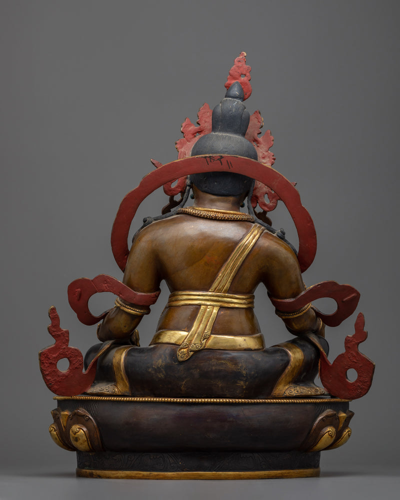 Yellow Dzambhala Mantra Statue | Experience the Richness of Buddhist Tradition