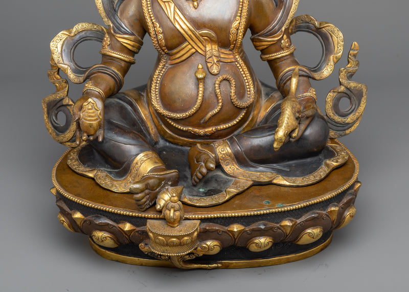 Yellow Dzambhala Mantra Statue | Experience the Richness of Buddhist Tradition