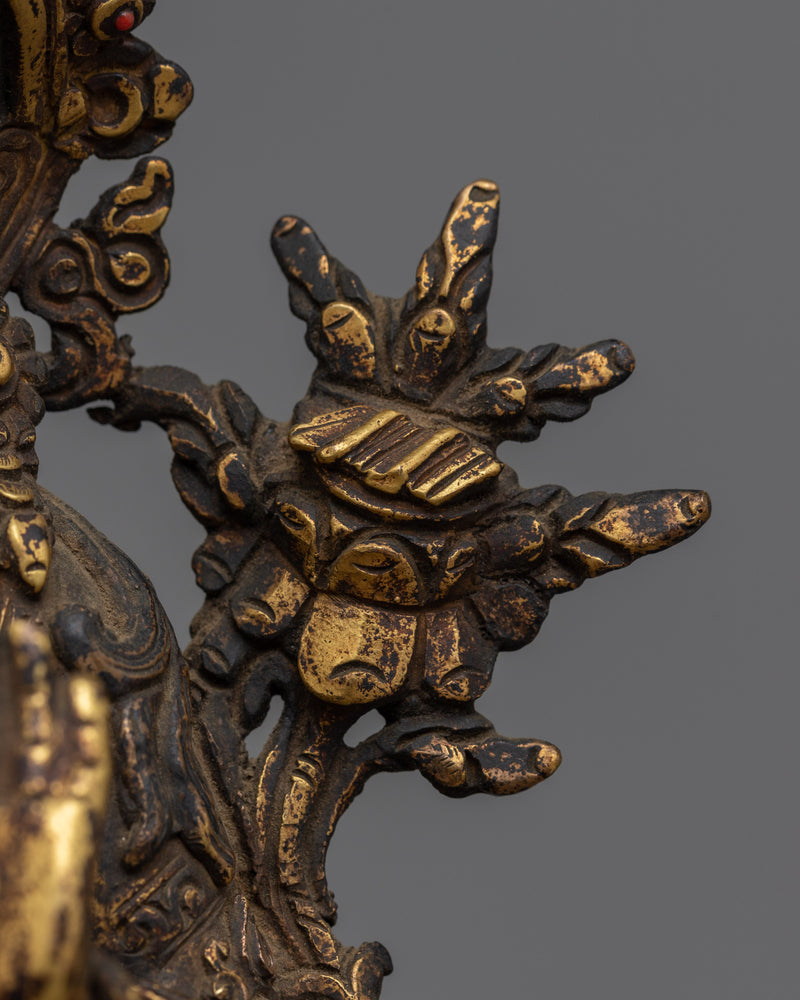 Mantra of Manjushri Statue | A Golden Symphony of Divine Wisdom