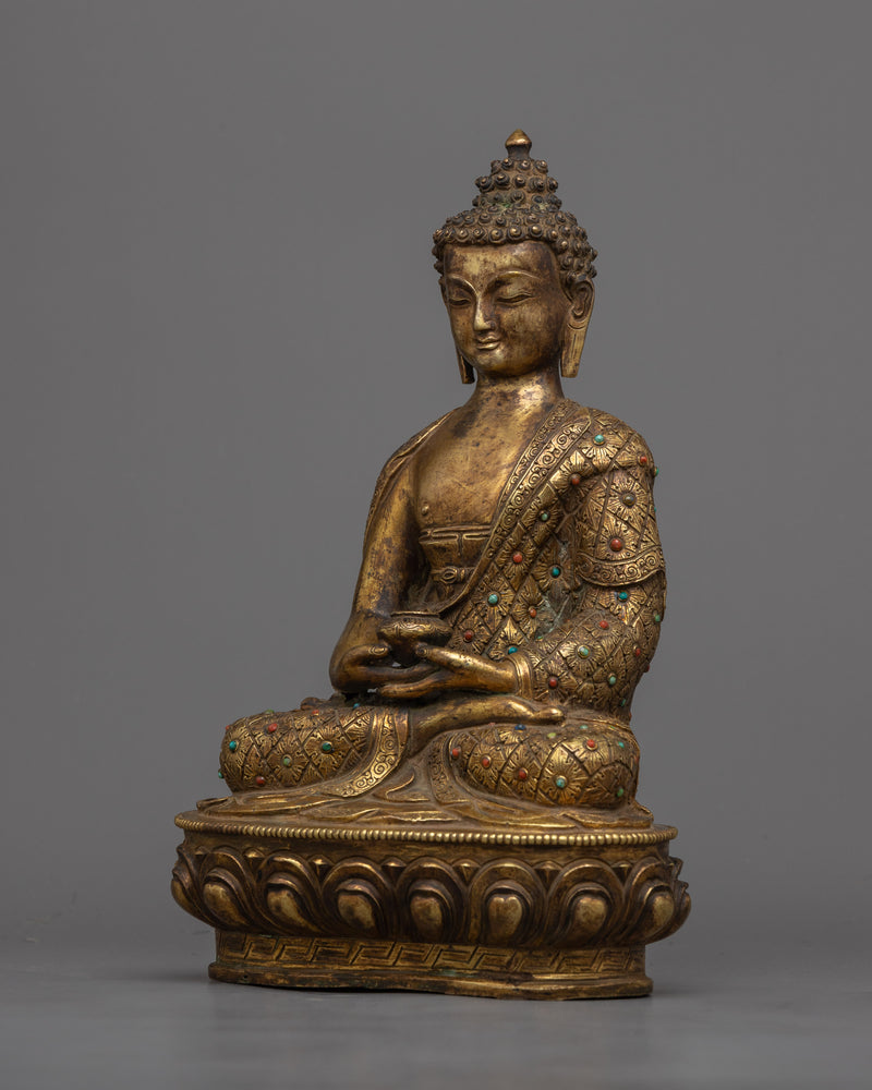 antique garden statue of Amitabha Buddha