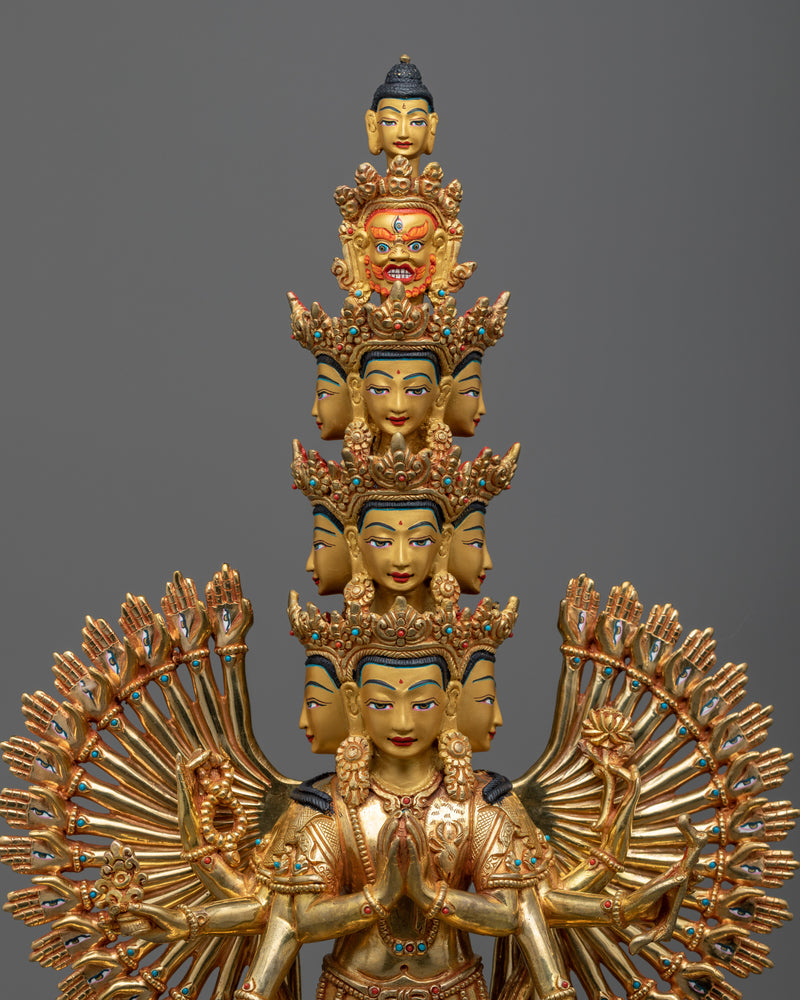 nyungne 1000-armed chenrezig statue