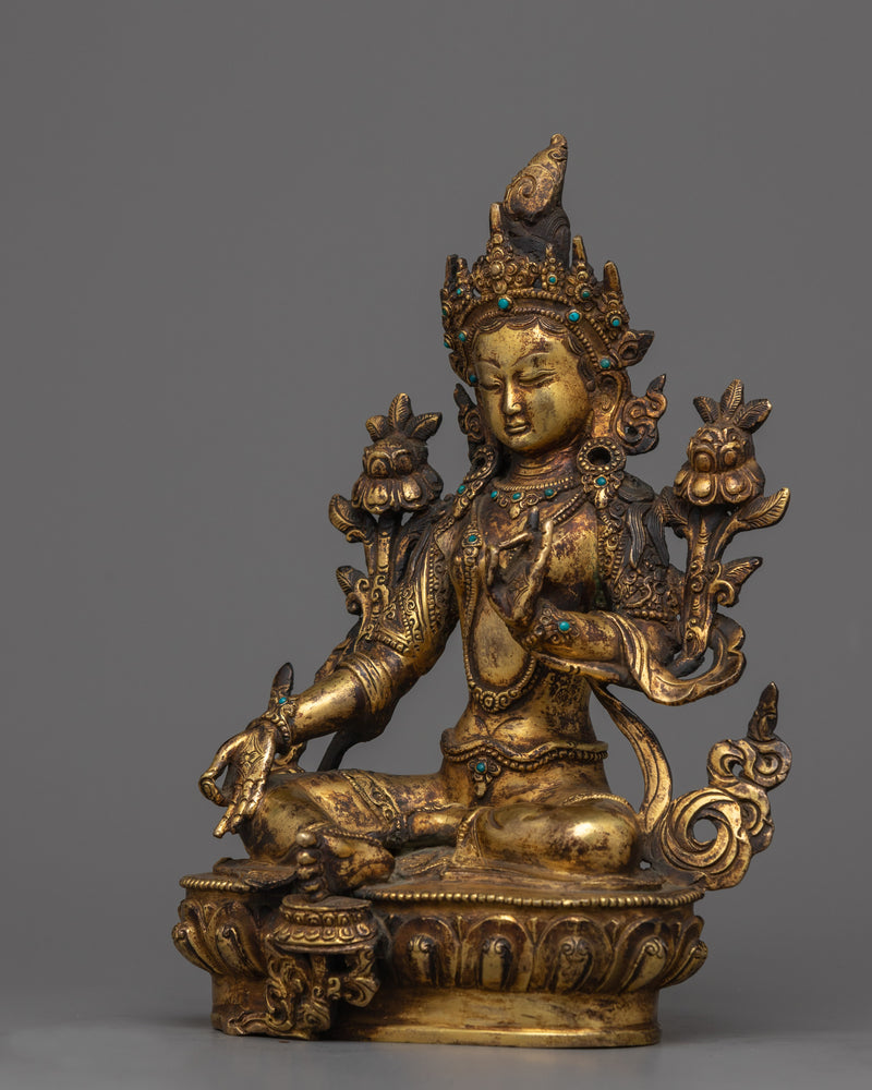 antique-finished-green-tara-statue