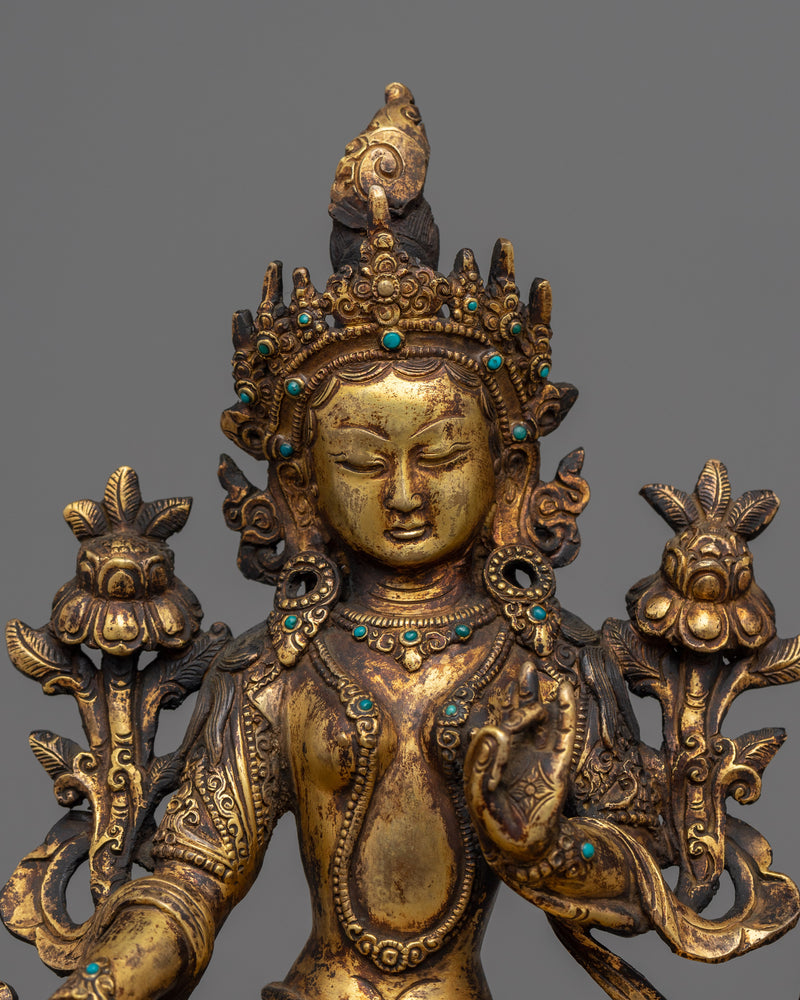 antique-finished-green-tara-statue