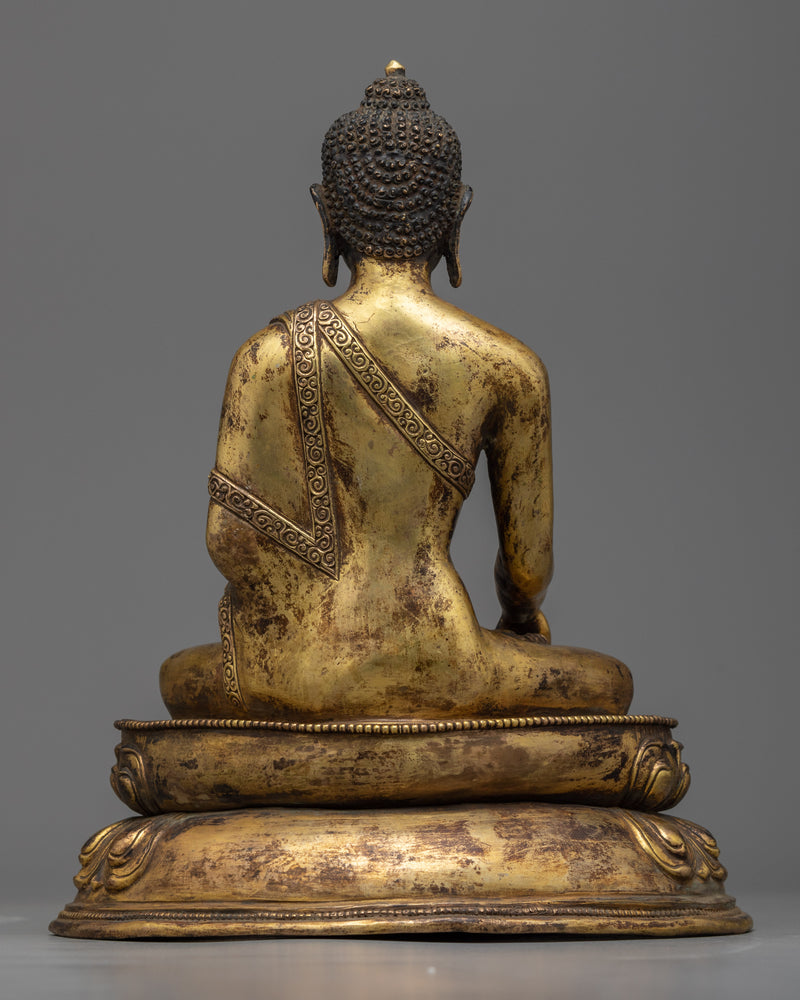 11 Inches Shakyamuni Buddha Statue | Antique Finish Sculpture